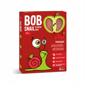 Przekąska Jabłko Wiśnia Bez Cukrów 60g BOB SNAIL