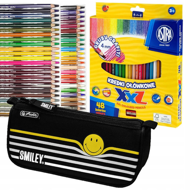 Kredki ołówkowe sześciokątne XXL 48 kolorów Astra Na Prezent