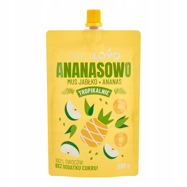 Mus Owolovo MIX SMAKÓW Dla Dzieci 200g PREMIUM Naturalny 15x 200g
