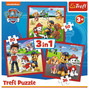 Puzzle 3w1 Wesołe pieski Psi Patrol 34867 Trefl