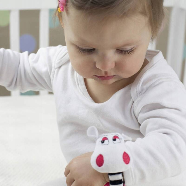 Moms Grzechotka Maskotka na Rączkę 0m+ Panda Hencz