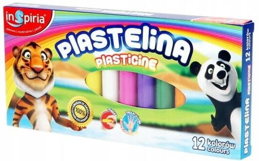 PLASTELINA SZKOLNA 12 KOLORY Inspiria