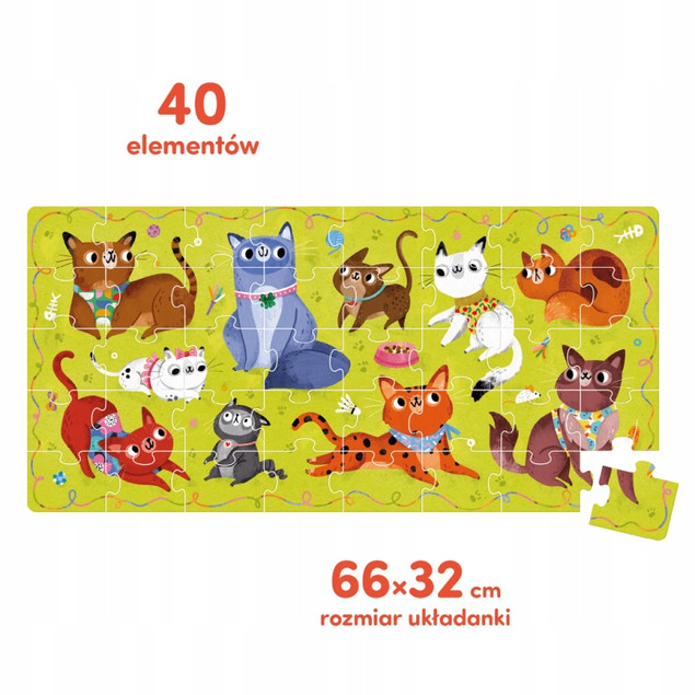 Puzzle Miau Kotki dla dzieci 3+ Czuczu