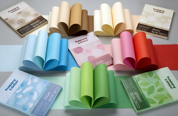 Blok A4 20k ZIELONY Odcienie Deco Green 170g HAPPY COLOR