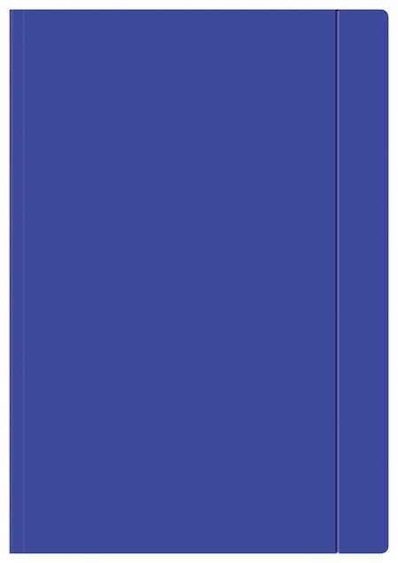 Teczka z gumką A4+ jednokolorowa granatowa p10 INTERDRUK   cena za 1 sztukę