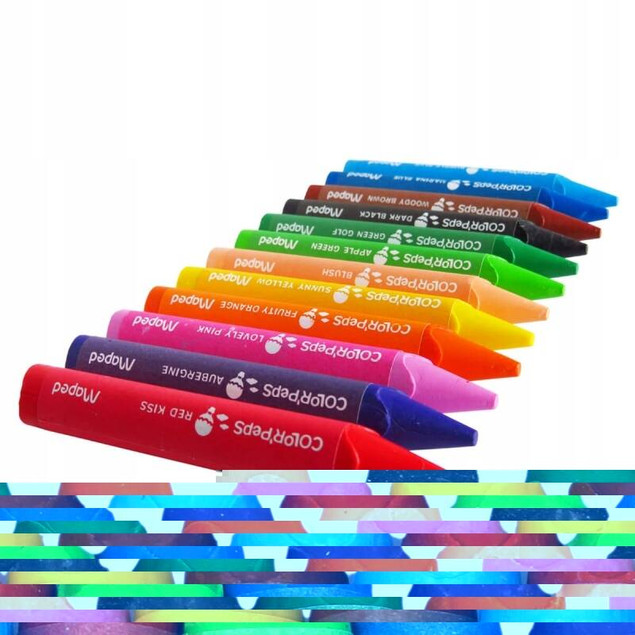 Kredki Colorpeps świecowe Jumbo 12 kolorów MAPED