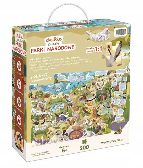 CzuCzu Dzikie Puzzle Parki Narodowe Układanka 200el. 6+