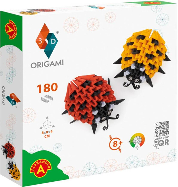 Origami 3D BIEDRONKI 180 Elementy Zestaw Kreatywny 8+ Alexander 2568