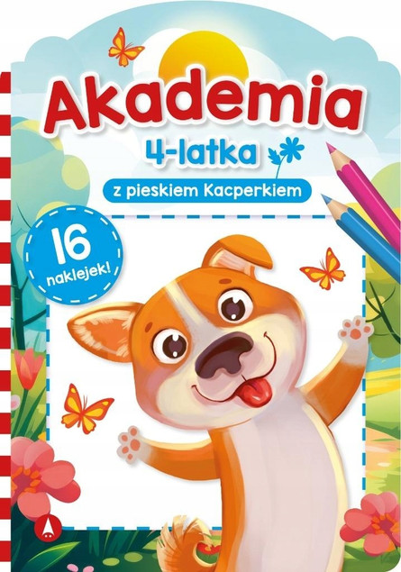 Akademia 4-Latka z Pieskiem Kacperkiem z Naklejkami 4+ Skrzat