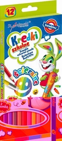 Kredki 12kol. ścieralne bambino standard