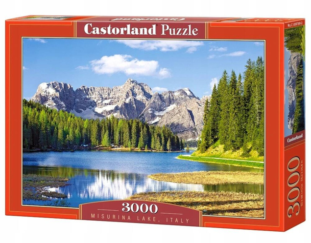 Puzzle 3000 Układanka Włochy JEZIORO Misurina Widok Góry 9+ Castor