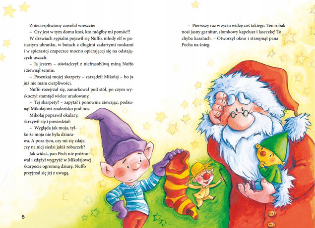 Święty Mikołaj wchodzi kominem