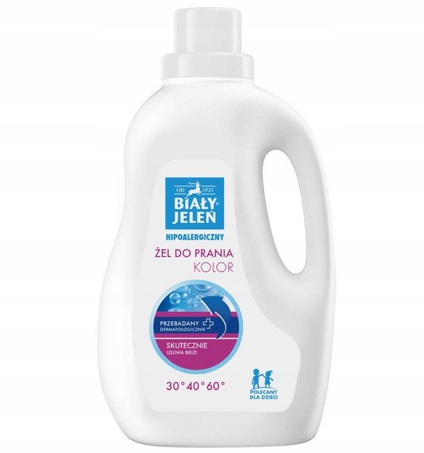 3x Żel Do Prania KOLOR 1,5l BIAŁY JELEŃ Hipoalergiczny Płyn Do Kolorów