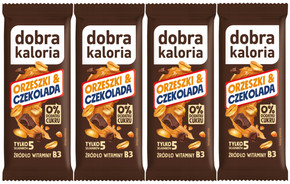 4x Zdrowy Fit Baton CZEKOLADA Orzeszki Bez Cukru Dobra Kaloria