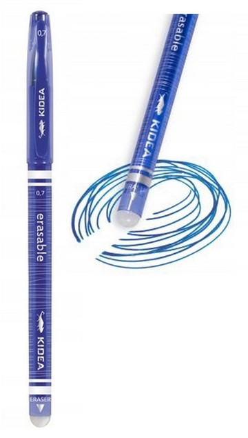 12x DŁUGOPIS WYMAZYWALNY NIEBIESKI 0,7 mm KIDEA