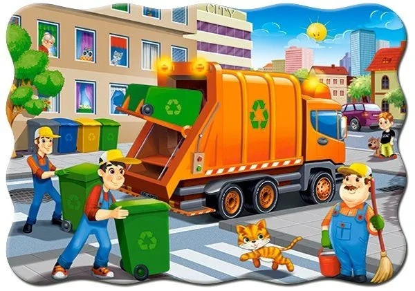 Puzzle 30 el. Układanka Dla Dzieci. Śmieciarka Castor