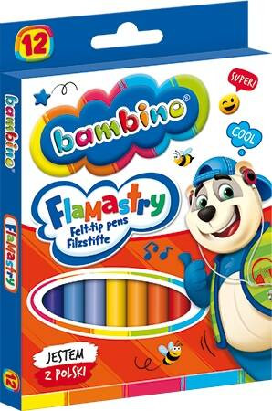 Flamastry 12kol Bambino p10 MAJEWSKI/cena za 1szt.
