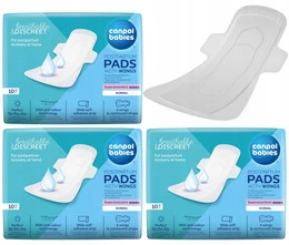 CANPOL Podpaski POPORODOWE Zestaw 2+1 Dzień Noc ZE SKRZYDEŁKAMI