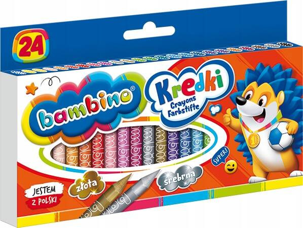 KREDKI ŚWIECOWE GLINKA KAOLINOWA 24K BAMBINO