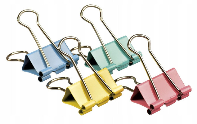 Klipy TETIS 19mm Kolorowe 40 Sztuk