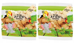 2x50g BIO Ania Herbatniki Mini ZOO Jungle Bez Cukru