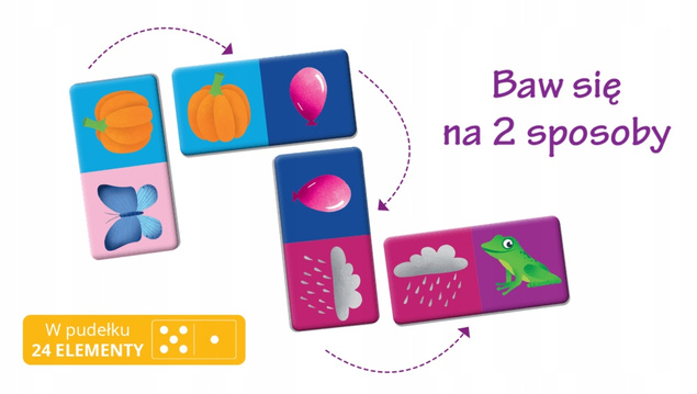 KOLORY Domino Gra Logiczna 3+ Kapitan Nauka