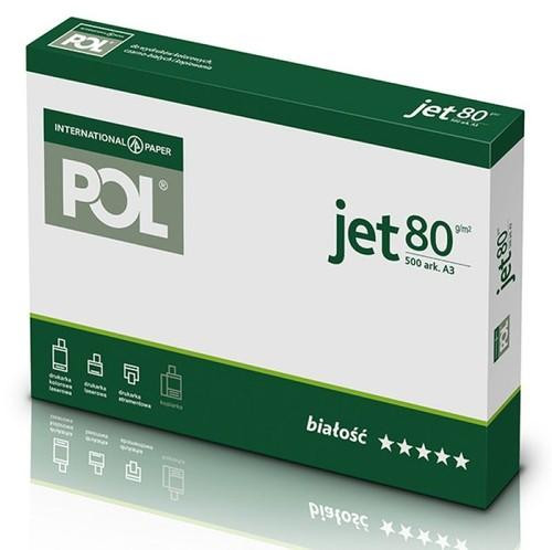 Papier biurowy ksero IP POL JET A3 kl. A 166CIE 80gsm ryza 500 arkuszy