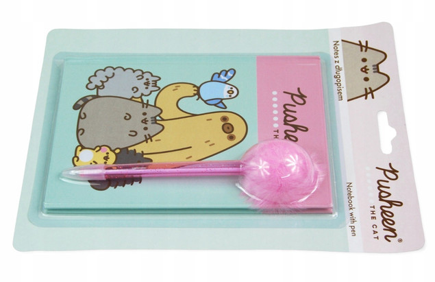 Zestaw notes 40k z długopisem Pusheen