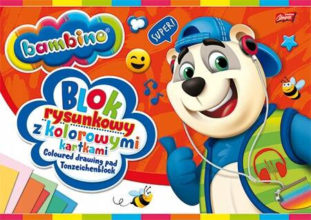 Blok rysunkowy kolorowy A4 16k BAMBINO ST 