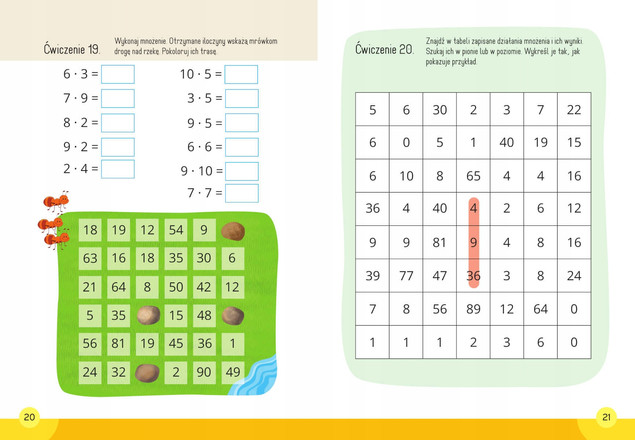 Mądry Uczeń MATEMATYKA Klasa 1-3 MNOŻENIE Tamara Malska 6+ SBM
