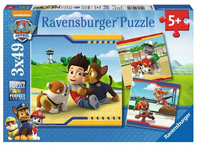 RAVENSBURGER PUZZLE 3x49 EL. PSI PATROL