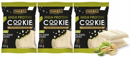 FRANK&OLI Ciastko Proteinowe PISTACJA BIAŁA CZEKOLADA Miękkie 50g x3