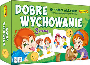 Gra Edukacyjna Dobre Wychowanie Układanka Wierszyki Mini 3+ Adamigo