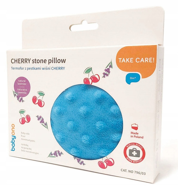 Termofor z PESTEK WIŚNI Na Kolkę Ból BŁĘKITNY BabyOno 796/03