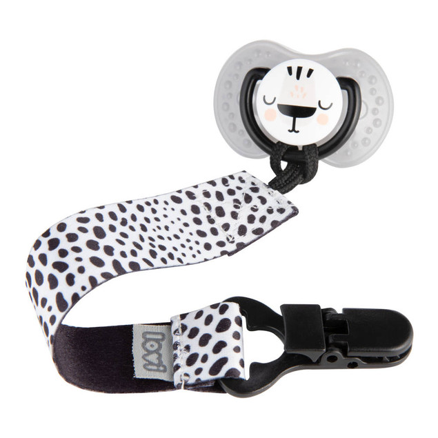 LOVI Tasiemka do smoczka Salt & Pepper