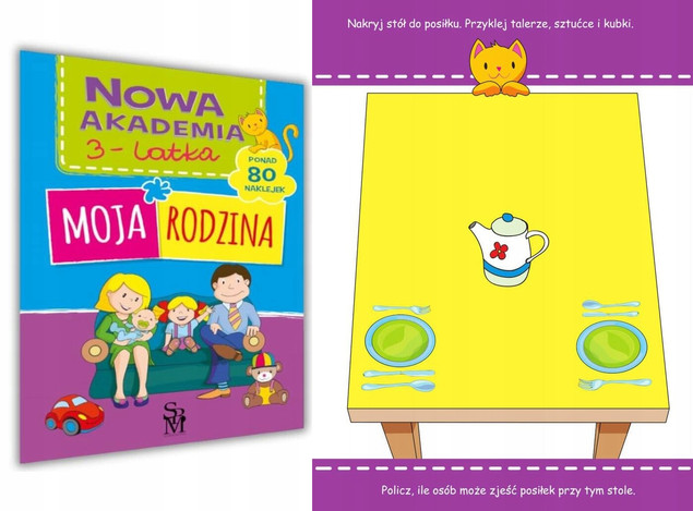 Akademia 3-Latka ZADANIA ĆWICZENIA Zwierzęta Rodzina Owoce Pory Roku 3+ SBM