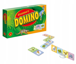 Domino Obrazkowe DINOZAURY Gra Logiczna 5+ Alexander 0555