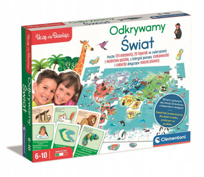 Gra Edukacyjna Odkrywamy Świat Uczę Się Bawiąc Mapa Puzzle 6+ Clementoni