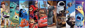 Puzzle 1000 El. Panorama Disney Pixar Postacie Z Kreskówek 12+ Clementoni