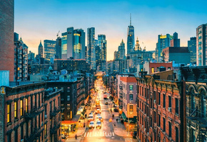 Puzzle 1000 Układanka Widok Manhattan NOWY JORK Miasto Noc Obraz 9+ Castor