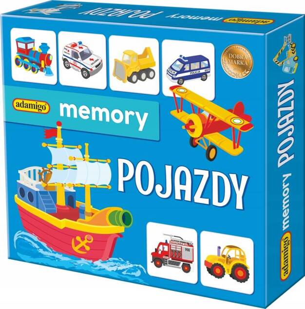 Gra Memory Pojazdy Auta Statki Pamięciowa Dla Dzieci Pamięć 3+ Adamigo