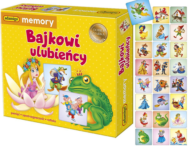 Gra Pamięciowa Memory Bajkowi Ulubieńcy Adamigo