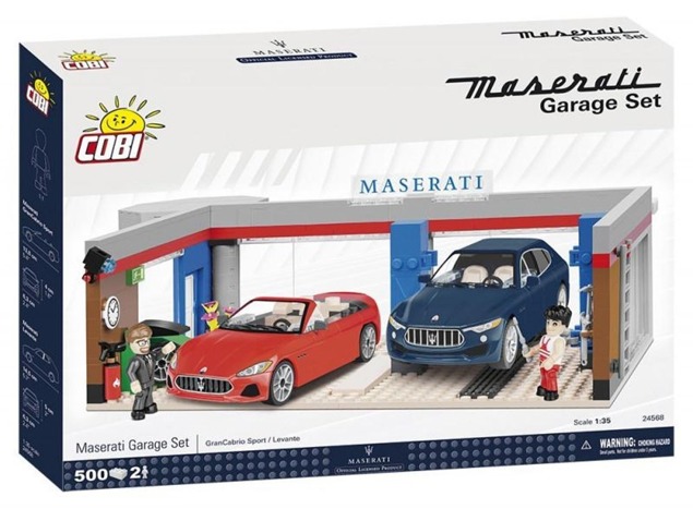 Klocki Cars 500 elementów Garaż Maserati