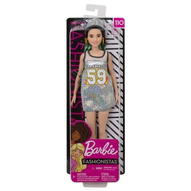 Lalka Barbie Fashionistas Modne Przyjaciółki Wysoka Czarne włosy