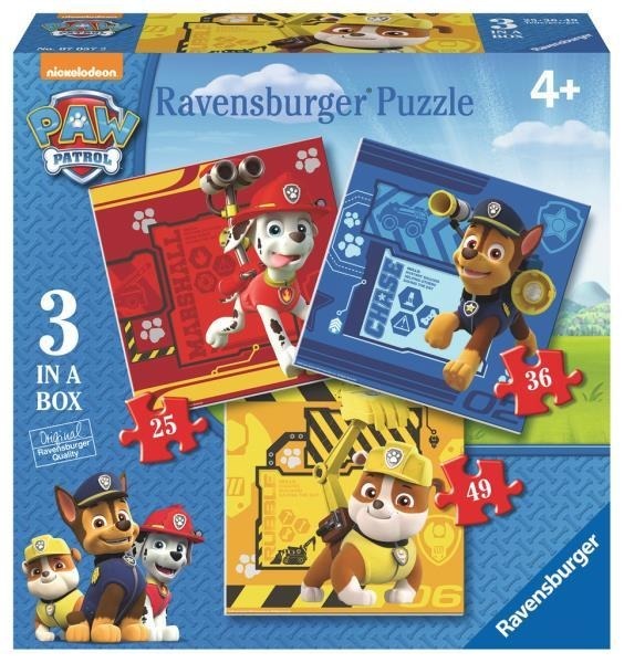 PUZZLE 3w1 PSI PATROL PAW PATROL CHASE MARCHALL