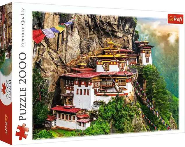Puzzle 2000 Krajobraz Tygrysie gniazdo, Bhutan 27092 Trefl
