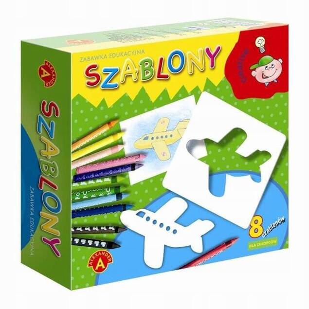 Szablony Zabawka Edukacyjna Dla Chłopców 8 Wzorów 4+ Alexander 0575